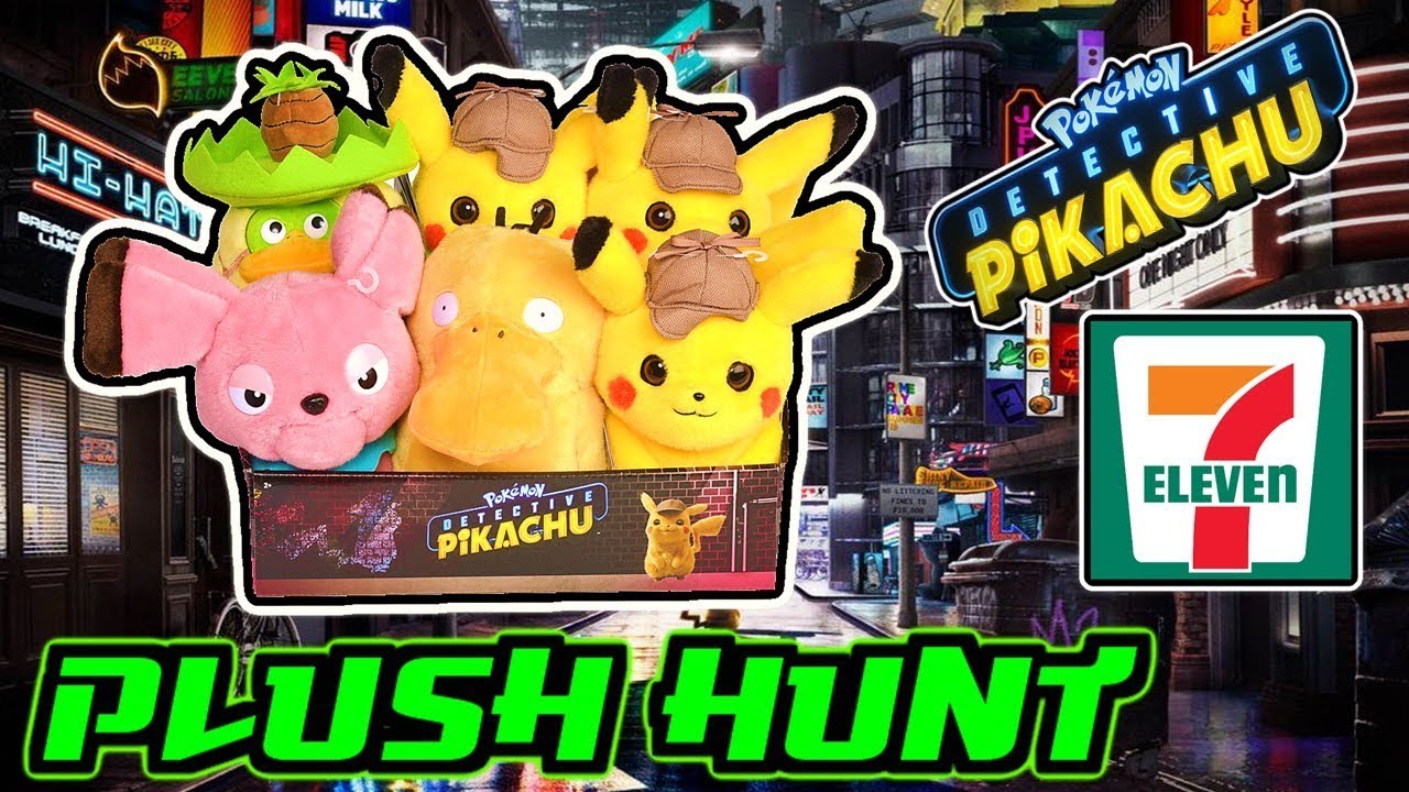 Detective Pikachu Plushies at 7 Eleven! | Plush Hunt #7