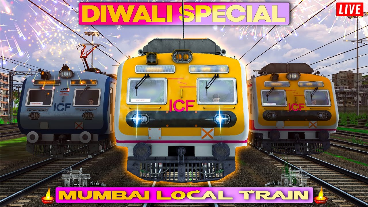 Diwali Special Mumbai Local Train Journey • Virar - Churchgate - Vasai Road Fast Local • MSTS LIVE