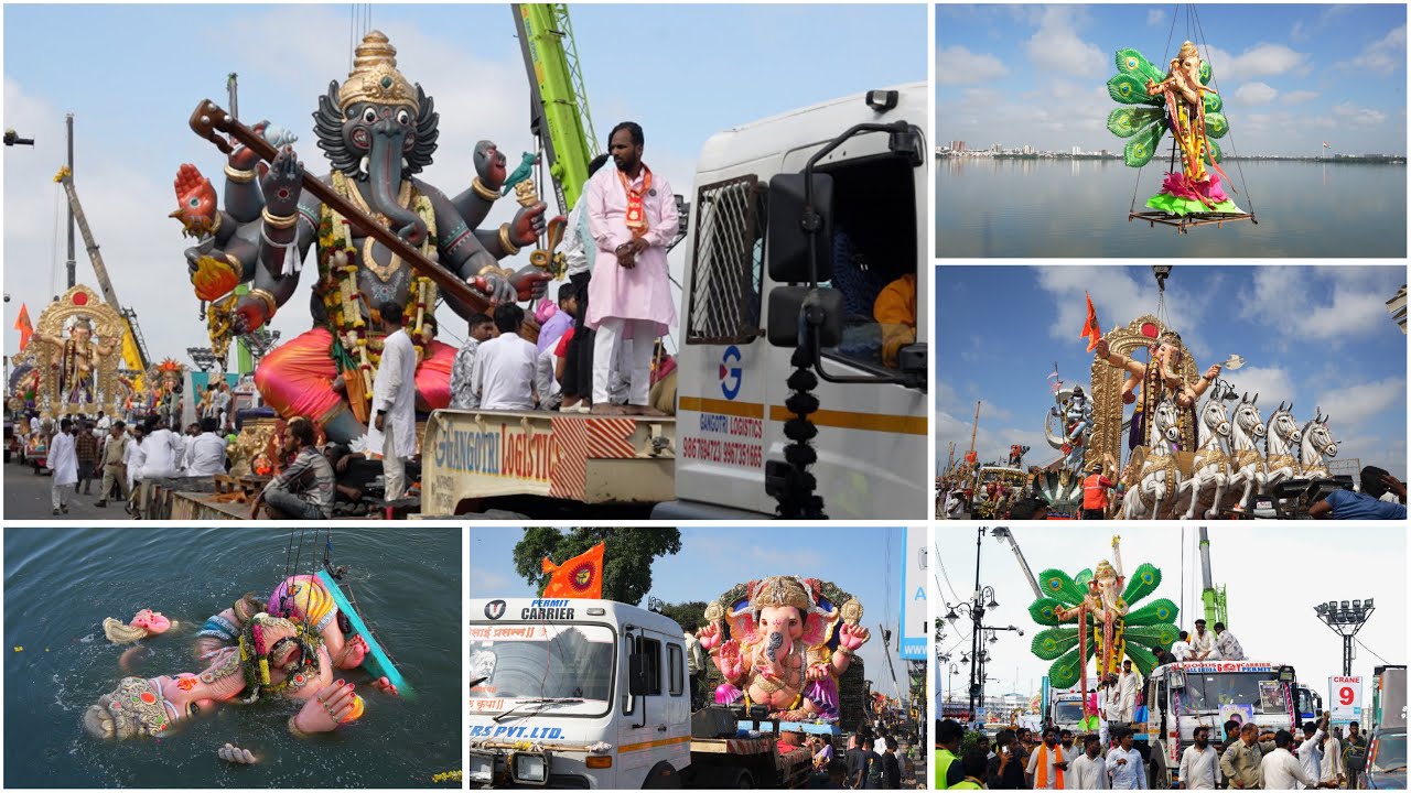Ganesh Nimajjanam Shoba yatra 2025 | Lord Ganesha Visarjan in Tankbund 2025 | Ganesh chaturthi 2025