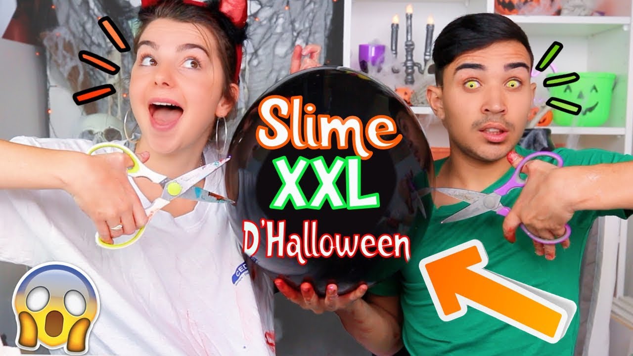 SLIME XXL D'HALLOWEEN DANS UN BALLON ?!! JustJonathan