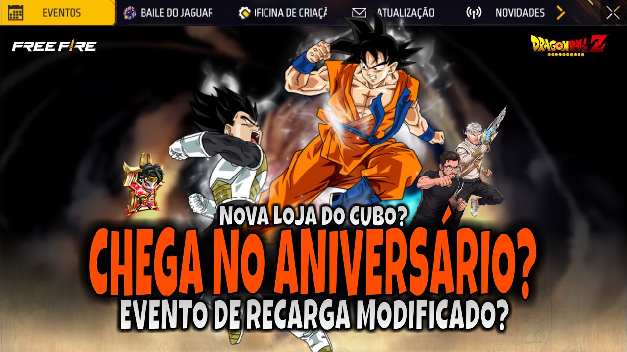 🚨URGENTE! NOVA LOJA DO CUBO CHEGANDO?! + DRAGON BALL E EVENTO DE RECARGA | NOVIDADES FREE FIRE
