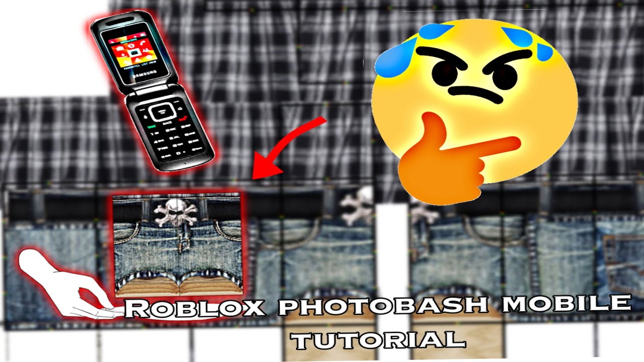 ROBLOX PHOTOBASH PANTS MOBILE TUTORIAL