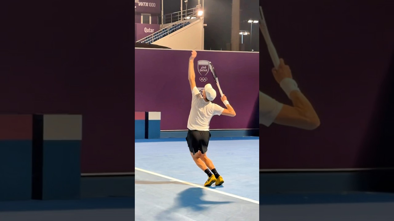 Jannik Sinner&rsquo;s Serve in Super Slow Motion - 2K 240fps 🎾 #Shorts