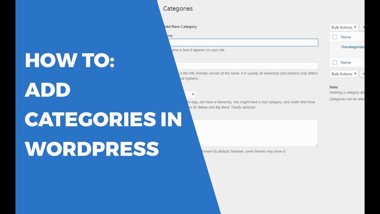 How to Add Categories in Wordpress