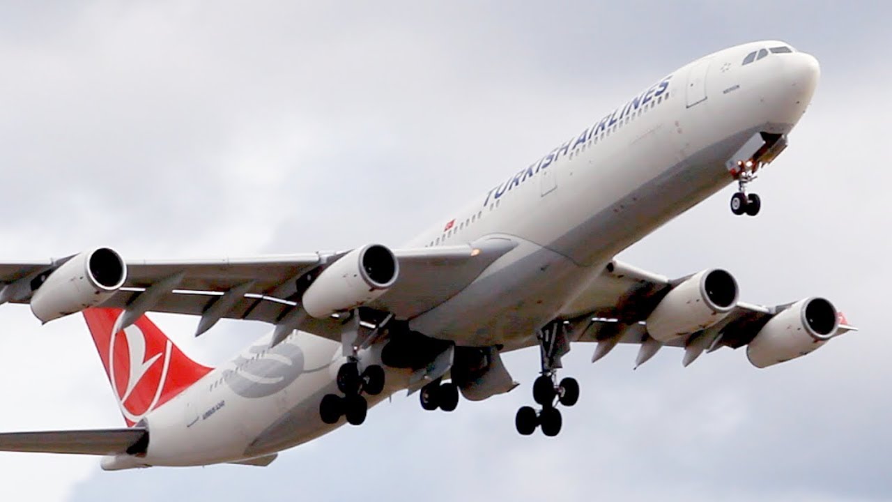 TURKISH QUAD-JET! | Turkish Airlines A340-300 Landing and Takeoff | Helsinki Airport