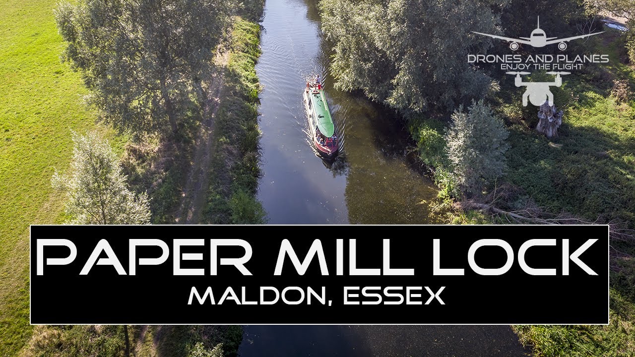 Paper Mill Lock near Maldon, Essex - HD Cinematic Drone Footage - 2019