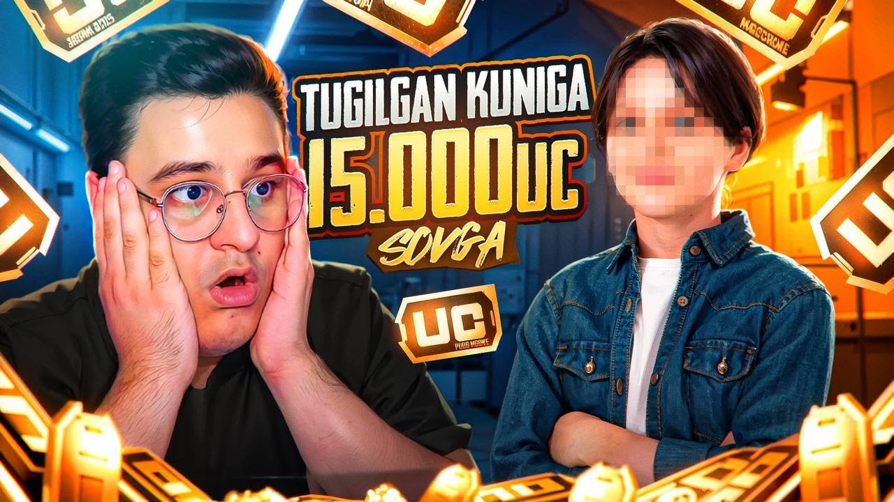 TUGILGAN KUNIGA 1200 UC SOVGA OLDI PUBG MOBILE !