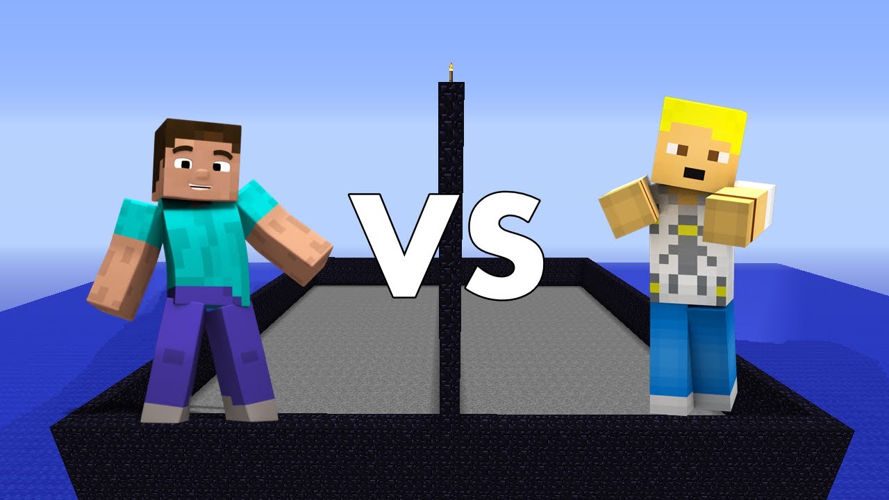 Minecraft: Hızlı Yapı Kapışmaları-Bölüm 22-LeafLook vs Cravled-Pixel Art