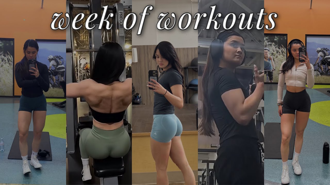 WEEK OF WORKOUTS: 5 day detailed workout split (new workout routine)!!!💪🏻🏋🏻&zwj;♀️