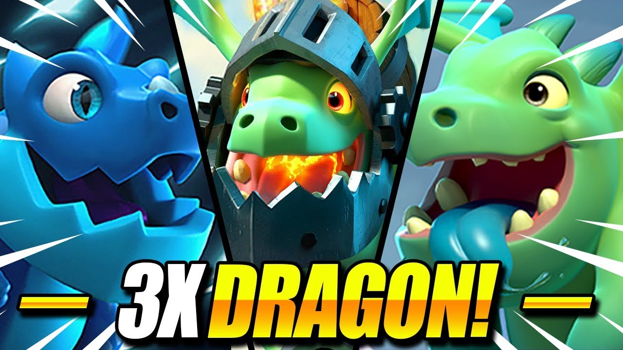 INSANE!! NEW TRIPLE DRAGON CYCLE DECK DESTROYS EVERYTHING!! - Clash Royale