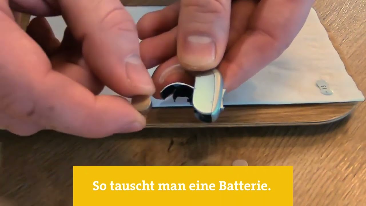 Hörgeräte-Batterien wechseln