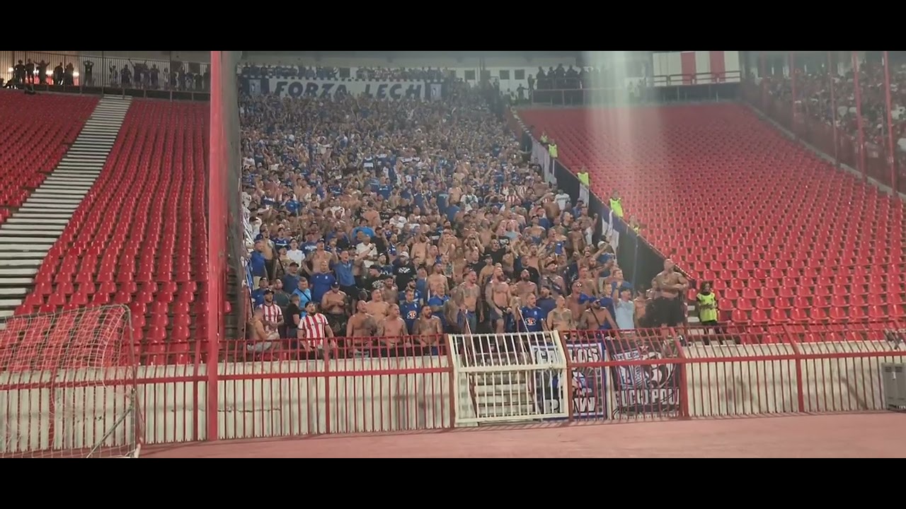 Lech Poznań Fans in Beograd vs Crvena Zvezda