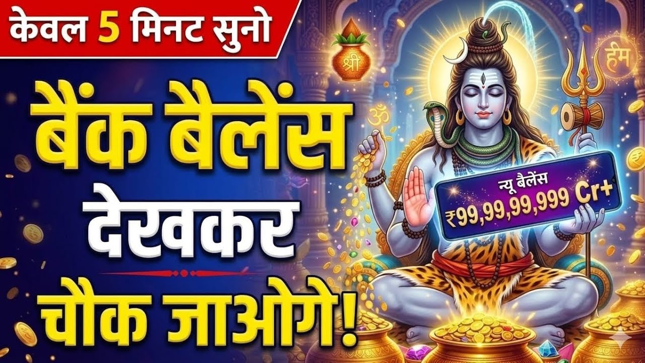 🕉️ केवल 5 मिनट सुनो बैंक बैलेंस देख कर 😱 चौंक जाओगे न्यू बैलेंस तुम्हारा।। Mahadev Ji Ka Sandesh 🌈