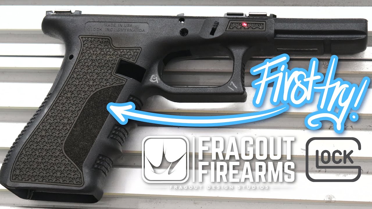 First Try Laser Stippling Glock 17 Polymer Lower With My Fiber Laser