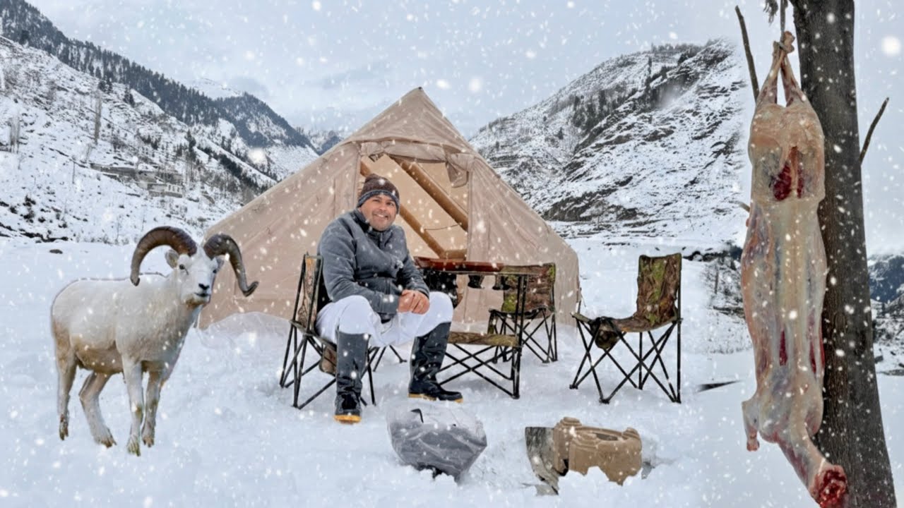 ❄️ CAMPING IN HEAVY SNOW WITH INFLATABLE HOT TENT | MUBASHIR SADDIQUE | VILLAGE FOOD SECRETS 