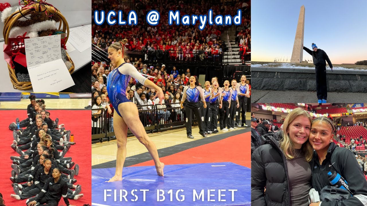 FIRST BIG 10 COMPETITION│UCLA WIN over Maryland, travel weekend to the east coast, travel meet tips