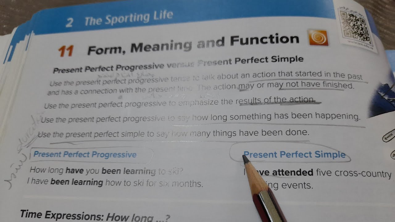 شرح درس present perfect progressive Vs present perfect simple | mega goal 4 شرح جرامر mega goal 4