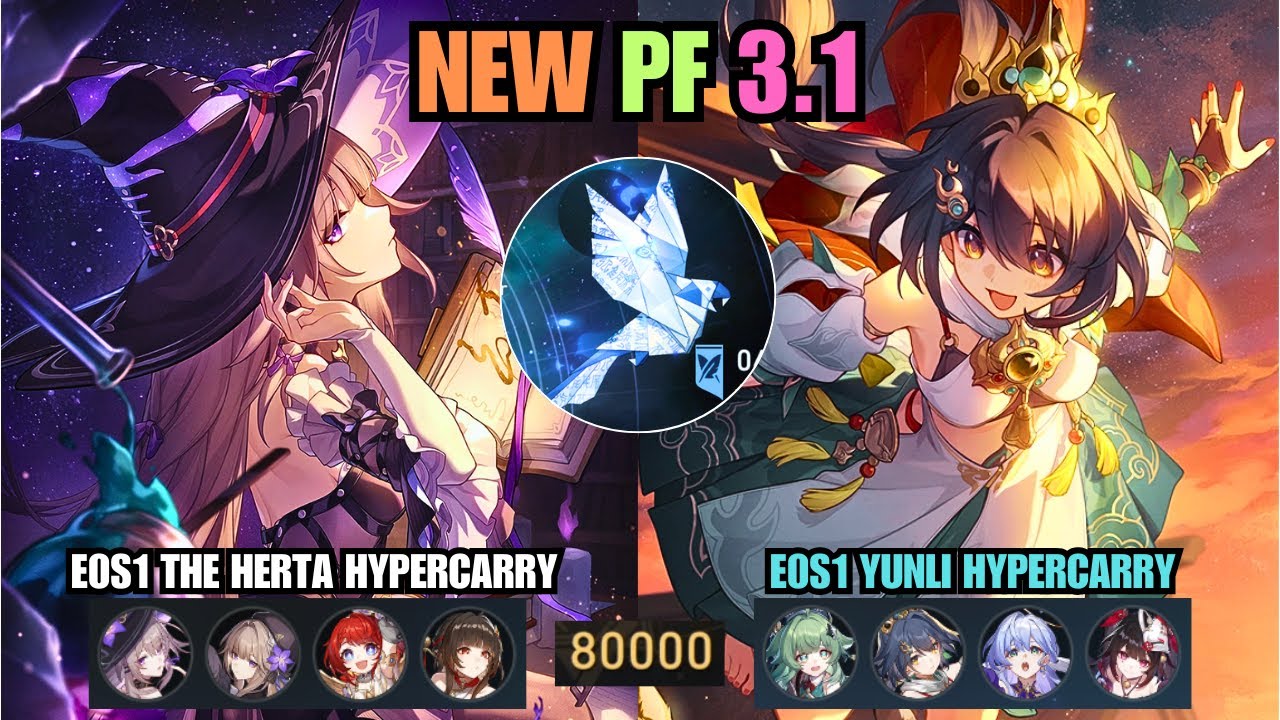 NEW Pure Fiction 4 3* │ E0S1 The Herta & E1S1 Yunli │ Honkai Star Rail v3.1