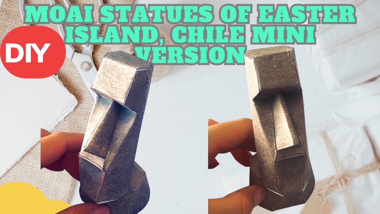 Moai Statues of Easter Island, Chile Mini Version Papercraft