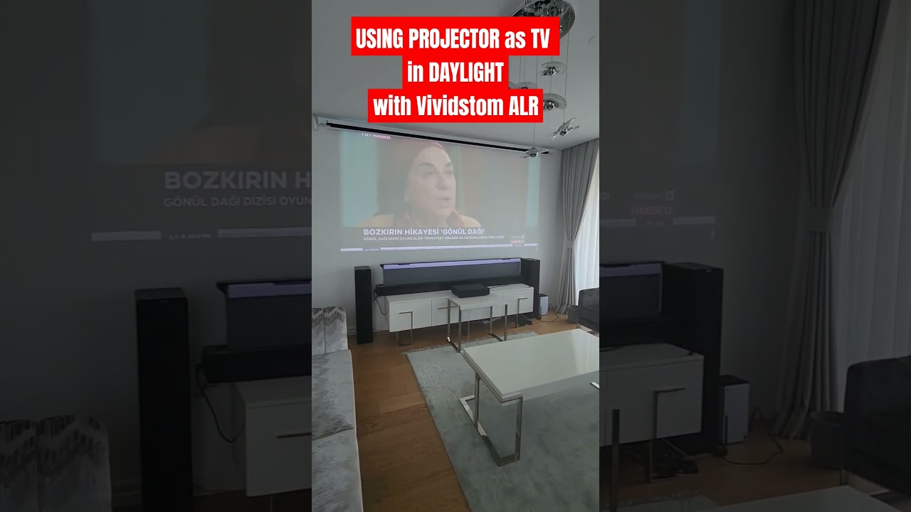 Использование проектора в качестве телевизора при дневном свете с экраном ALR #как #домашнийкинот...