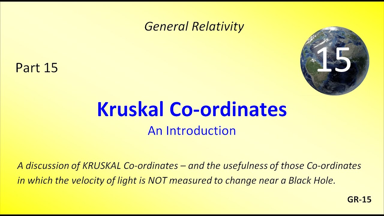 Kruskal Co-ordinates (An Introduction)