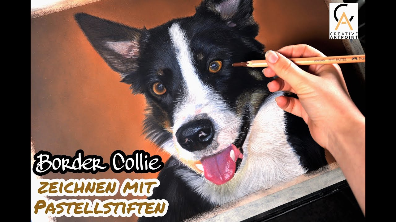 ZEICHNEN LERNEN - Realistisches Hundeportrait zeichnen🐶 | Speed drawing //Creative Artpoint