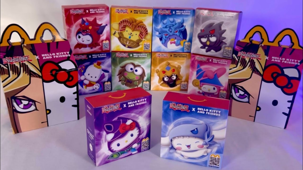 YUGIOH x HELLO KITTY and friends McDonald’s Toys Unboxing 2024 (ASMR)
