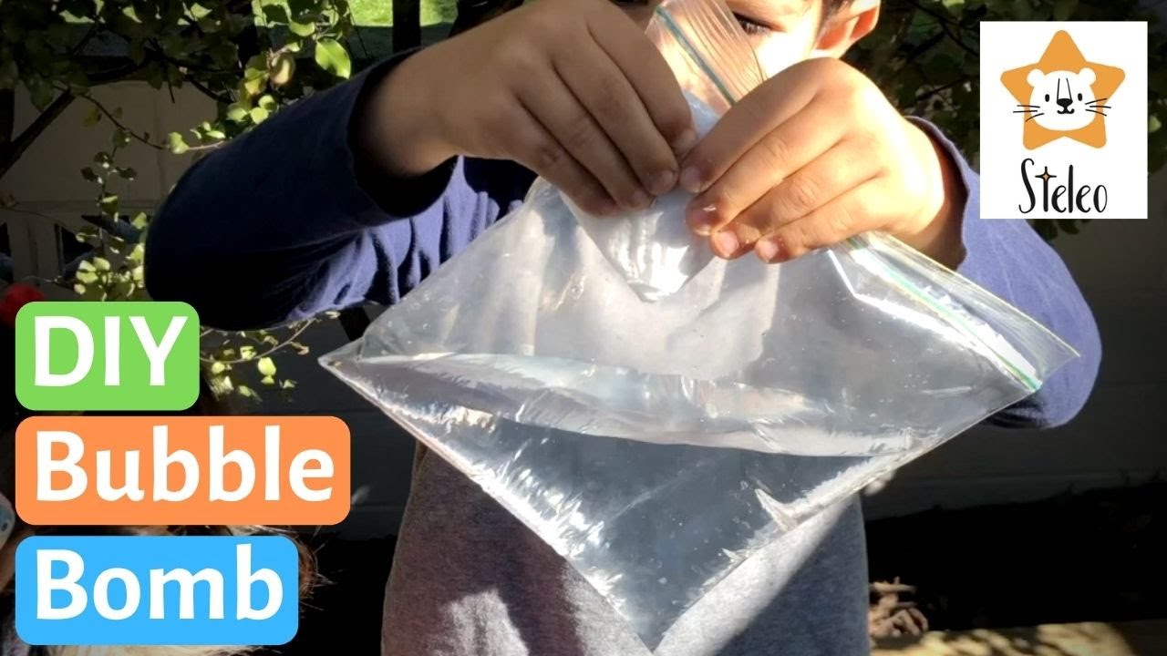 How To Make A DIY Bubble Bomb With Baking Soda and Vinegar | Easy Science Experiments For Children