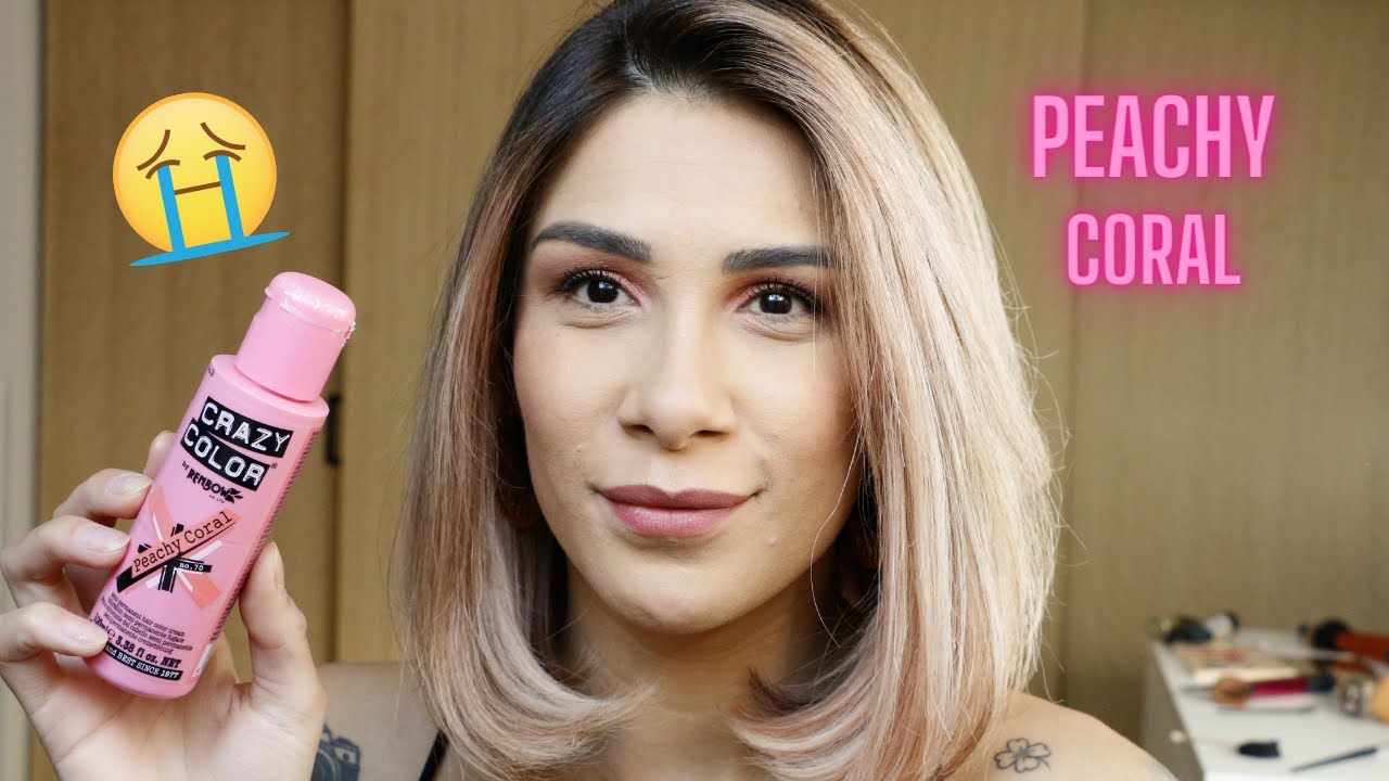 PINTEI MEU CABELO DE ROSA 🍑 PEACHY CORAL CRAZY COLOR | Por Jéssica Oliveira