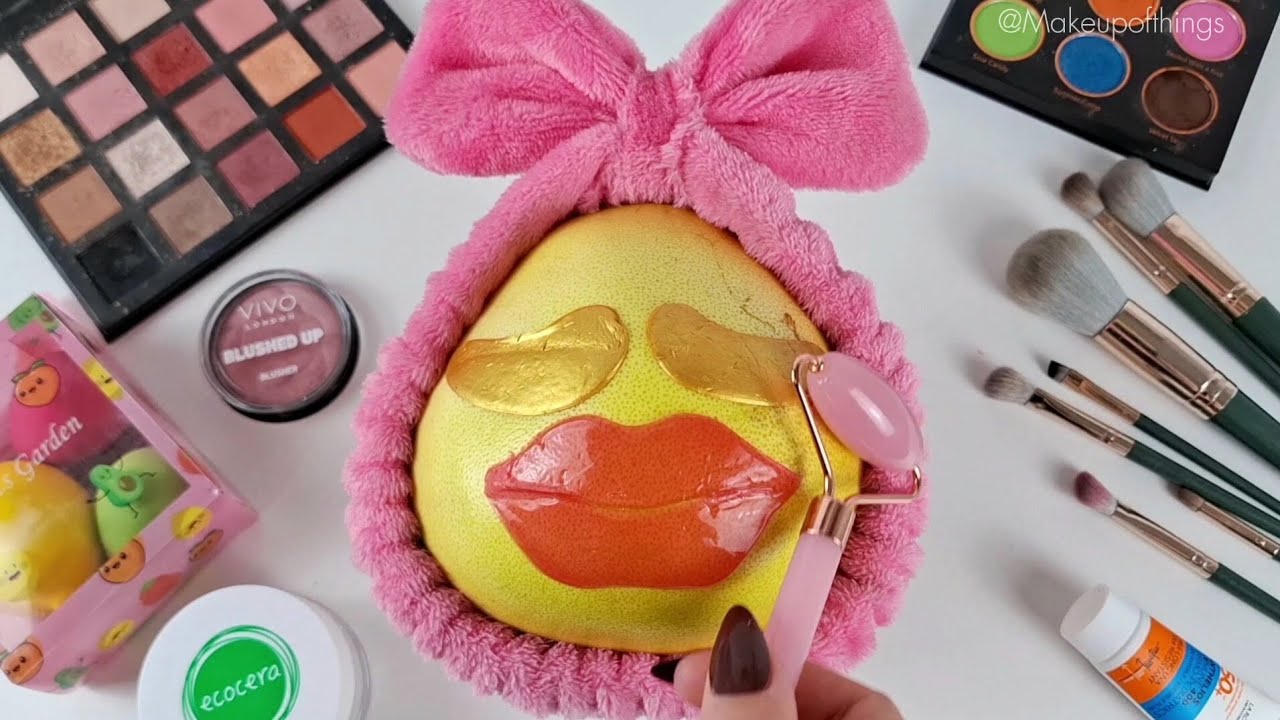 ASMR Makeup on Fruit (No Talking)