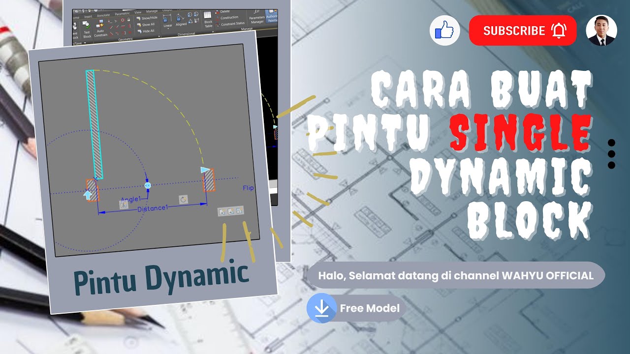 Tutorial Cara Cepat Membuat Kusen Pintu Single Menggunakan Dynamic Block Part. 1