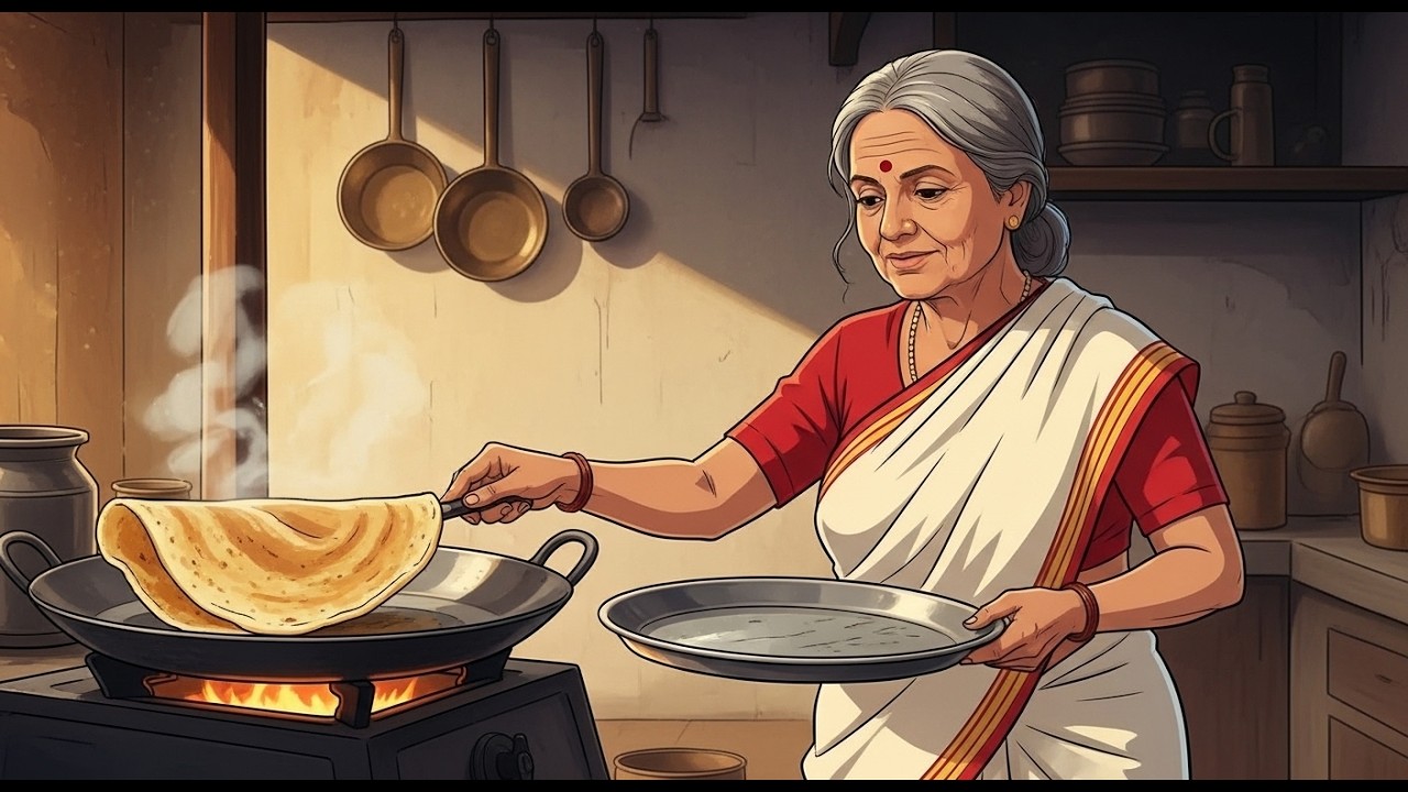 When Grandma Makes Masala Dosa | Indian Ghibli Village Story | Soothing ASMR
