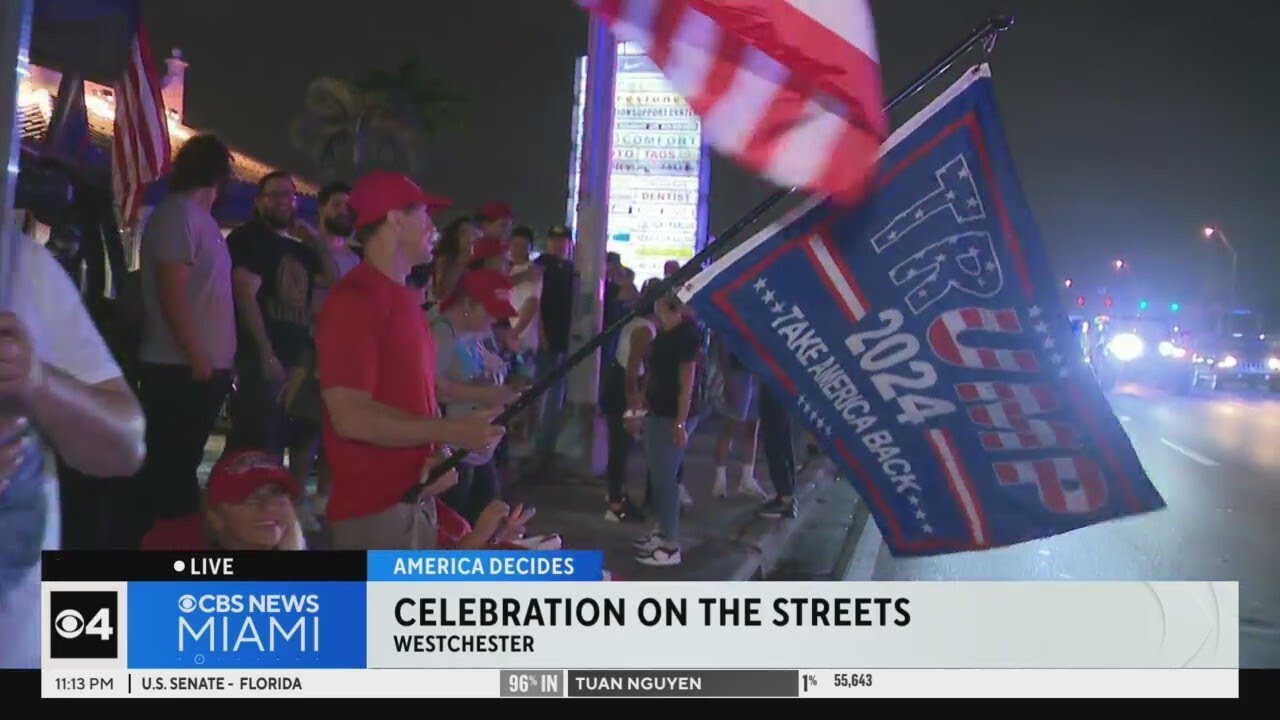 Trump supporters celebrate in Miami-Dade
