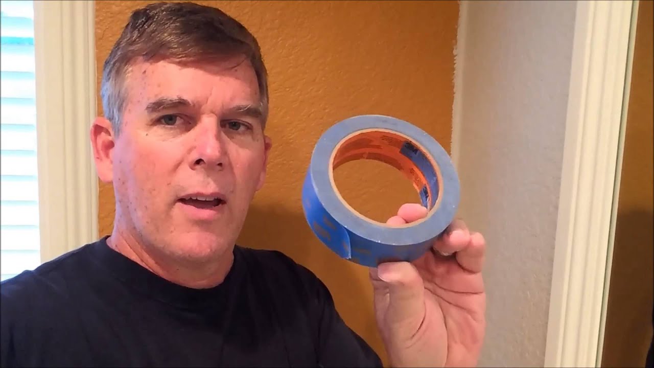 How to paint a straight line on a textured wall with contrasting colors.
