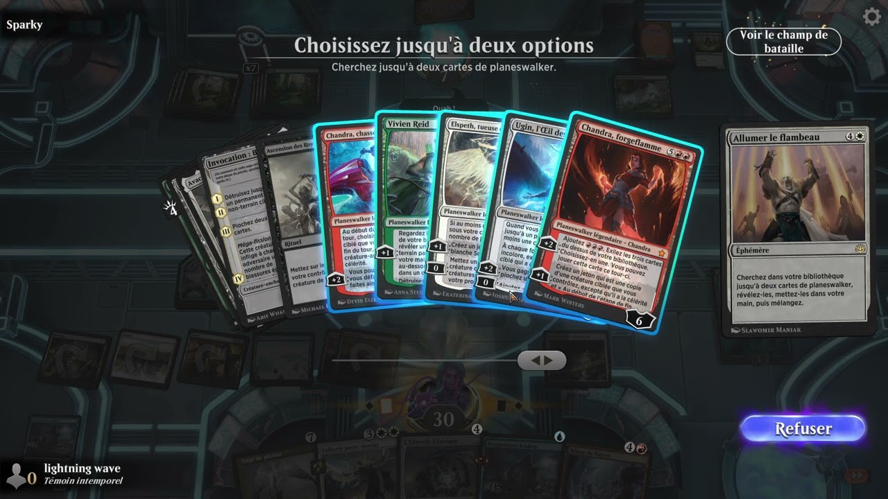 MTG Arena deck anges ultime modifié contre sparky (test de deck)