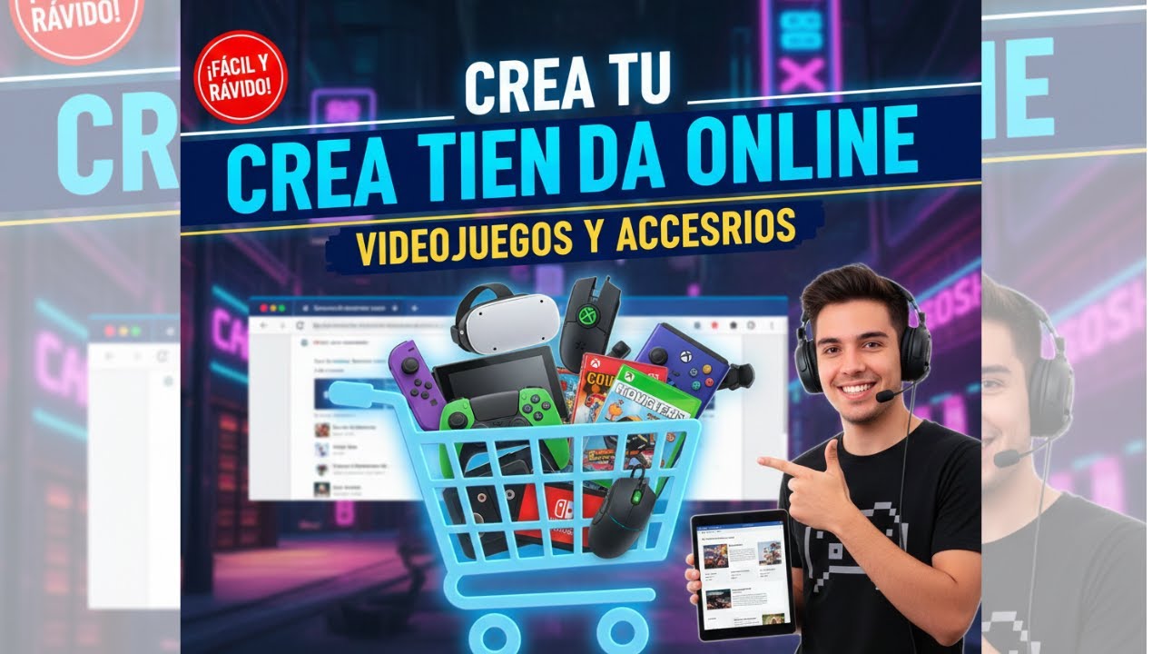 ¡Crea tu TIENDA de VIDEOJUEGOS en 10 MINUTOS! (Tienda online Gratis)