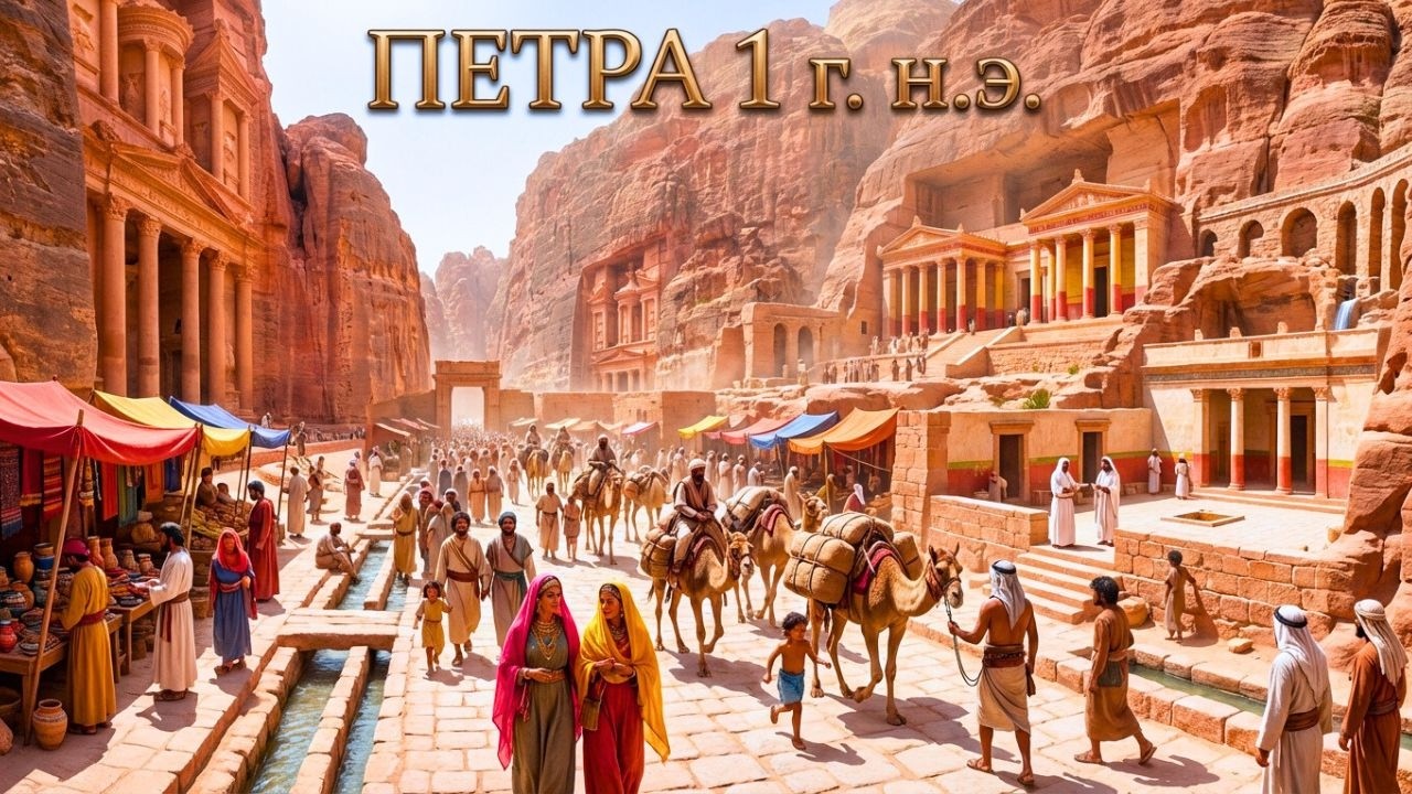 ТАКОЙ БЫЛА ЖИЗНЬ В PETRA ВО ВРЕМЕНА ИИСУСА | 1 ГОД Н.Э. | ГОРОД, ВЫСЕЧЕННЫЙ В СКАЛЕ | С ИИ