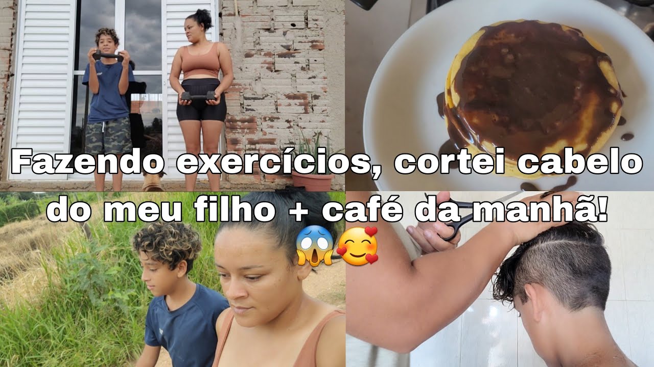 ROTINA DA MANHÃ, MÃE SOLO! COM UM FILHO PRÉ ADOLESCENTE E CORTEI O CABELO DELE!🥰😱😘