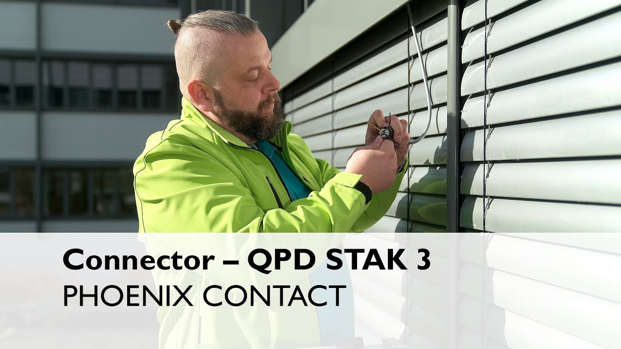 Connector for easy motor connection of shutter or awning