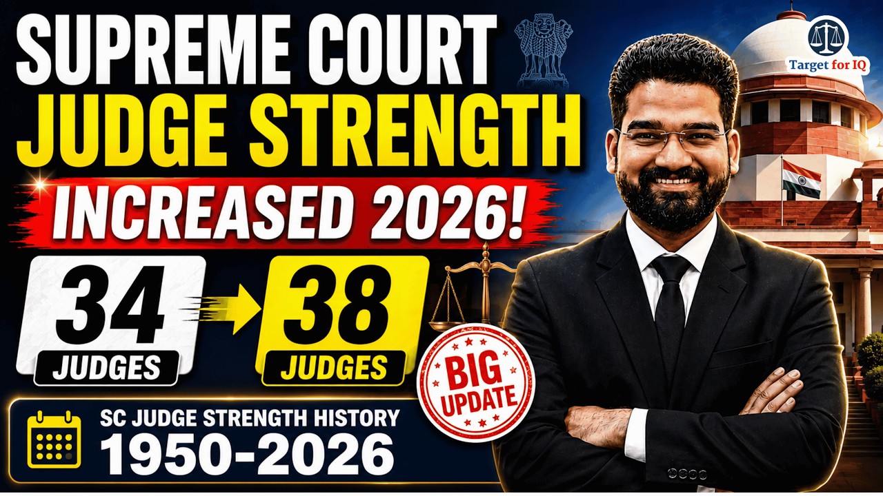 Supreme Court Judge Strength Increased 2026 | 34 to 38 Judges | SC Judge Strength History 1950-2026