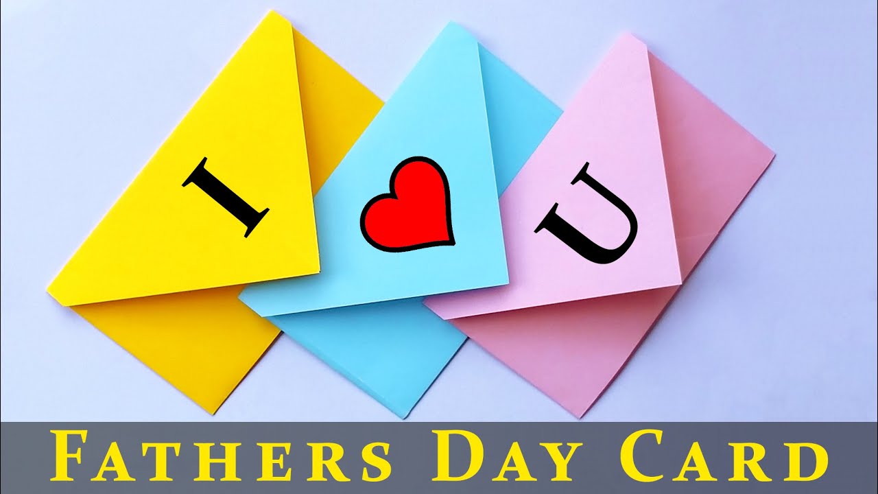 DIY - Surprise Message Card For Father's Day | Making Easy Paper Envelope | Fathers Day Wishing Card