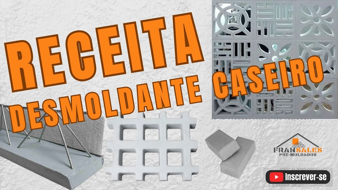 Receita DESMOLDANTE caseiro / Como fazer DESMOLDANTE caseiro para pré-moldados