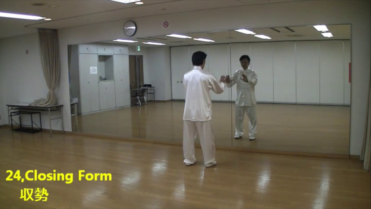 24-forms Tai Chi Chuan  Back view right, left 【mirror】竹内太極拳　竹内健二