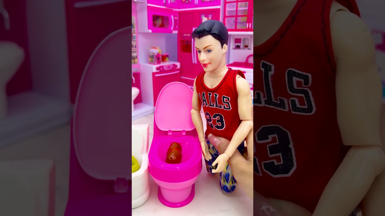 Satisfying With Unboxing Doll Toilet Set Toys, ASMR Video #shorts
