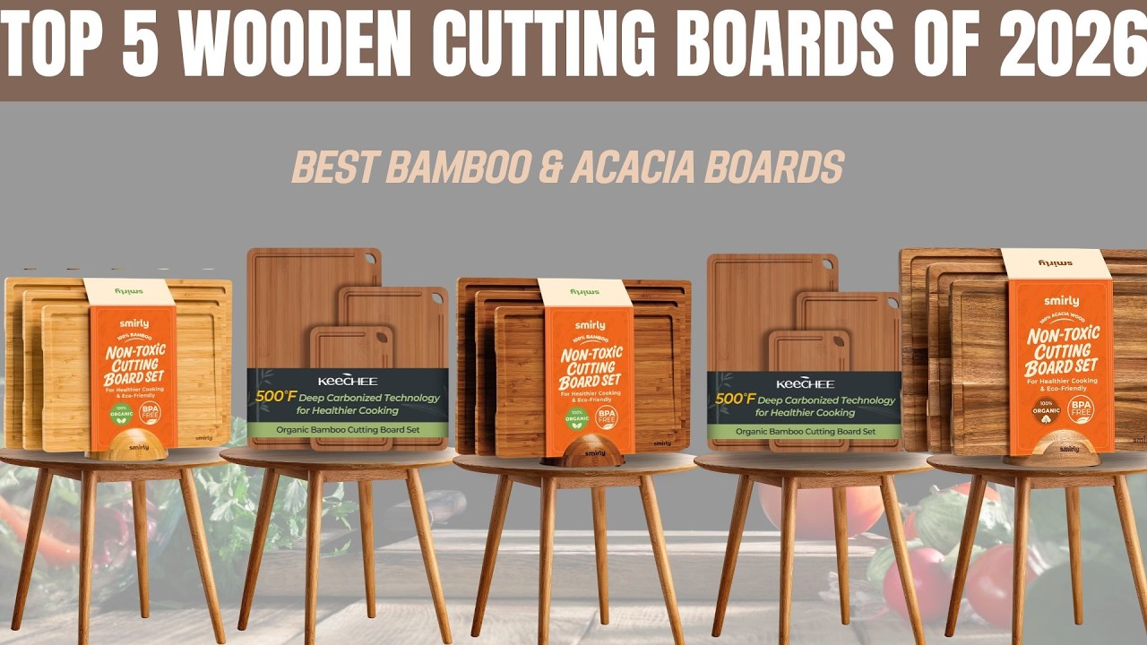 Top 5 Wooden Cutting Boards of 2026 (Don't Buy Before Watching!) | Best Bamboo & Acacia Boards