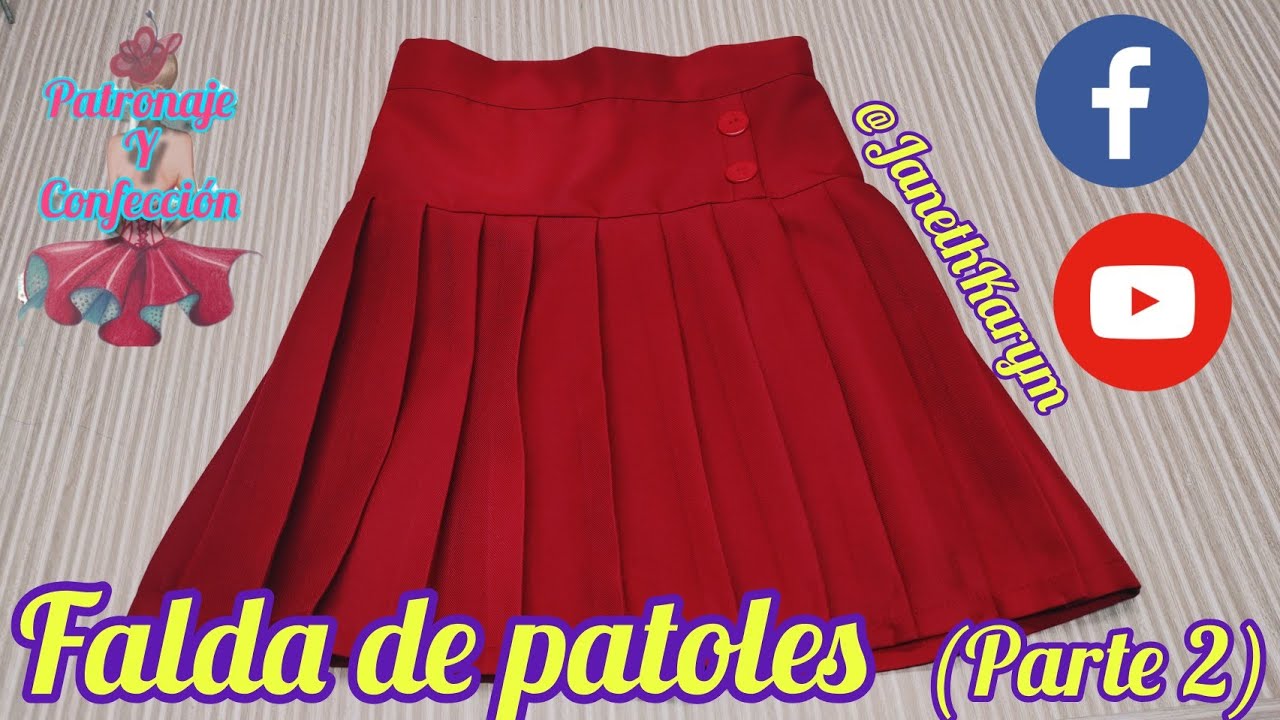 CONFECCIÓN DE UNA FALDA ESCOLAR CON PETO Y PATOLES. (Parte 2)