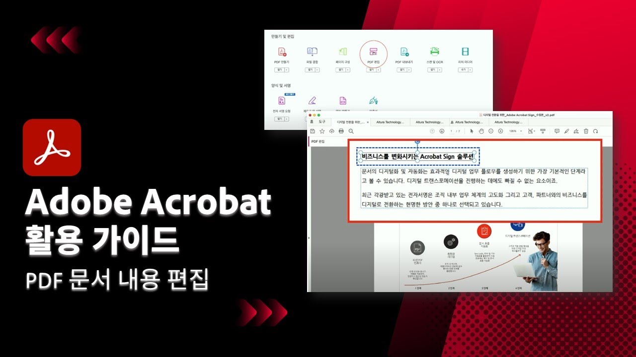 어도비 애크로뱃으로 PDF 문서 내용 편집하기
