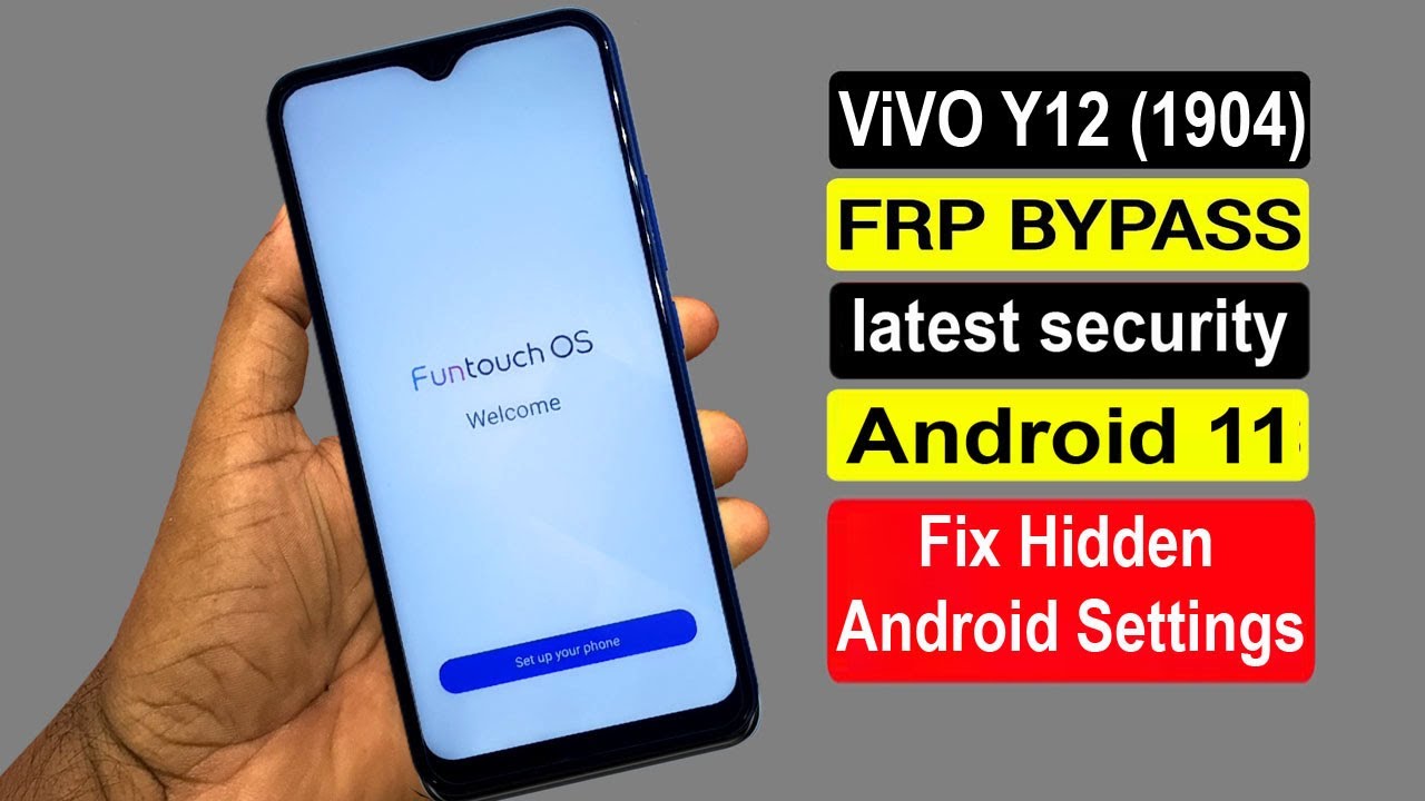 Vivo Y12 (1904) Android 11 FRP/Google Account Unlock Bypass New 2021 Fix Hidden Android Settings |