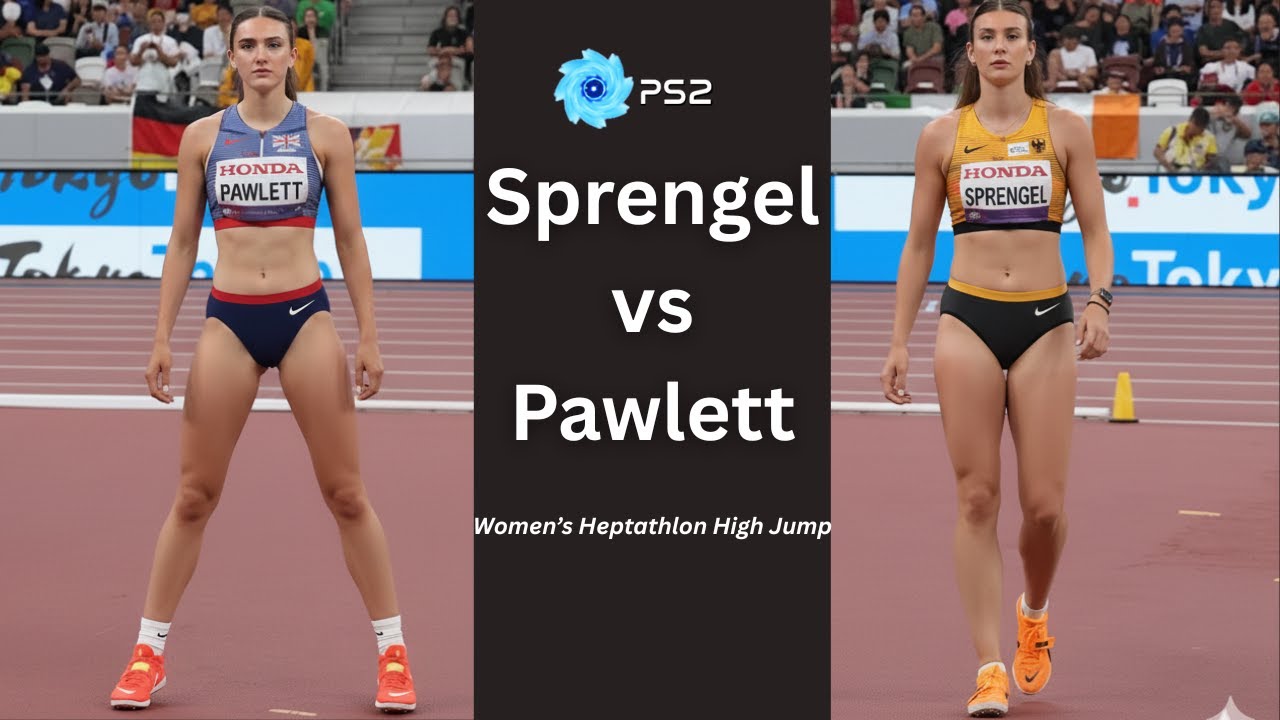 Sprengel vs Pawlett, Women's High Jump Heptathlon 2025 #womenshighjump #womensheptathlon