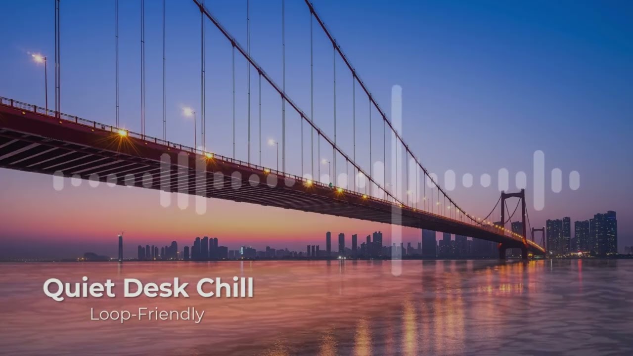 【作業用BGM】夕焼けの橋と海を眺める45分｜Sunset Chill Ambient  40min 🌉